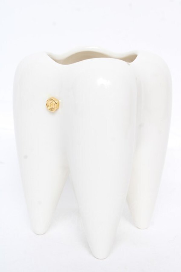 画像1: Q-pot. / TOOTH型　歯ブラシスタンド  ホワイト Y-26-02-13-026-QP-ZA-SZ-ZY (1)