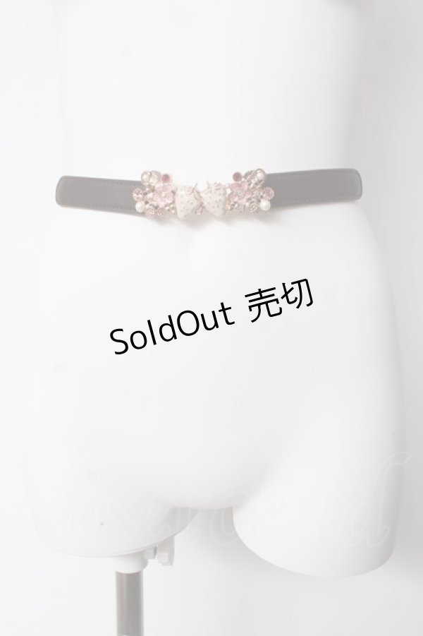 画像2: axes femme / スウィートベリー細ゴムベルト  ピンク Y-26-02-13-027-AX-ZA-SZ-ZY (2)