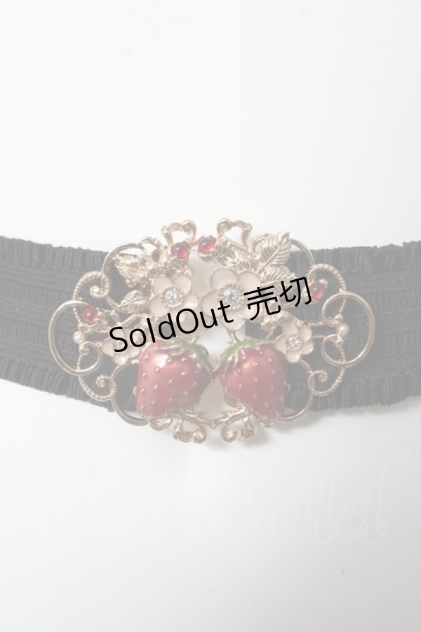 画像1: axes femme / いちごモチーフゴムベルト  赤 Y-26-02-13-028-AX-ZA-SZ-ZY (1)