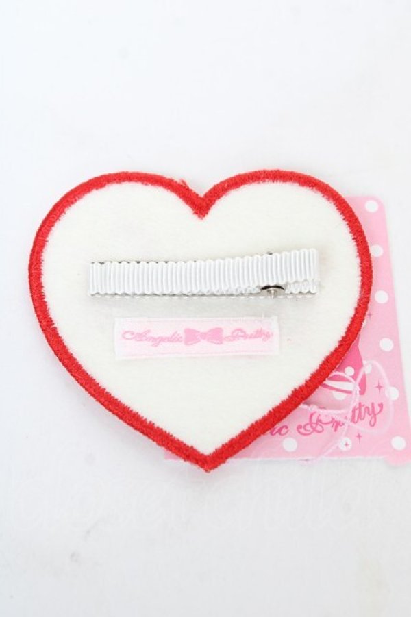 画像2: Angelic Pretty / Love Heart　gritter クリップ  ホワイト×レッド Y-26-02-13-030-AP-AC-SZ-ZY (2)