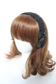画像1: m petit by misako / レースリボンカチューシャ  中黒 Y-26-02-13-049-LO-AC-SZ-ZY (1)