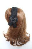 画像2: m petit by misako / レースリボンカチューシャ  中黒 Y-26-02-13-049-LO-AC-SZ-ZY (2)