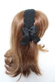 画像3: m petit by misako / レースリボンカチューシャ  中黒 Y-26-02-13-049-LO-AC-SZ-ZY (3)