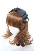 画像1: m petit by misako / NINA'sコラボ AM*NIリボンカチューシャ  中黒 Y-26-02-13-050-LO-AC-SZ-ZY (1)