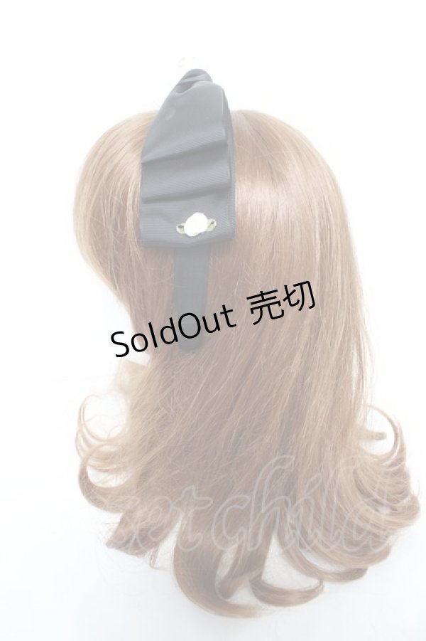 画像2: m petit by misako / NINA'sコラボ AM*NIリボンカチューシャ  中黒 Y-26-02-13-050-LO-AC-SZ-ZY (2)