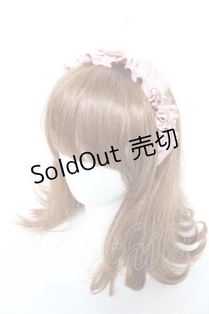 画像: m petit by misako / ギャザーリボンカチューシャ  中桃 Y-26-02-13-051-LO-AC-SZ-ZY
