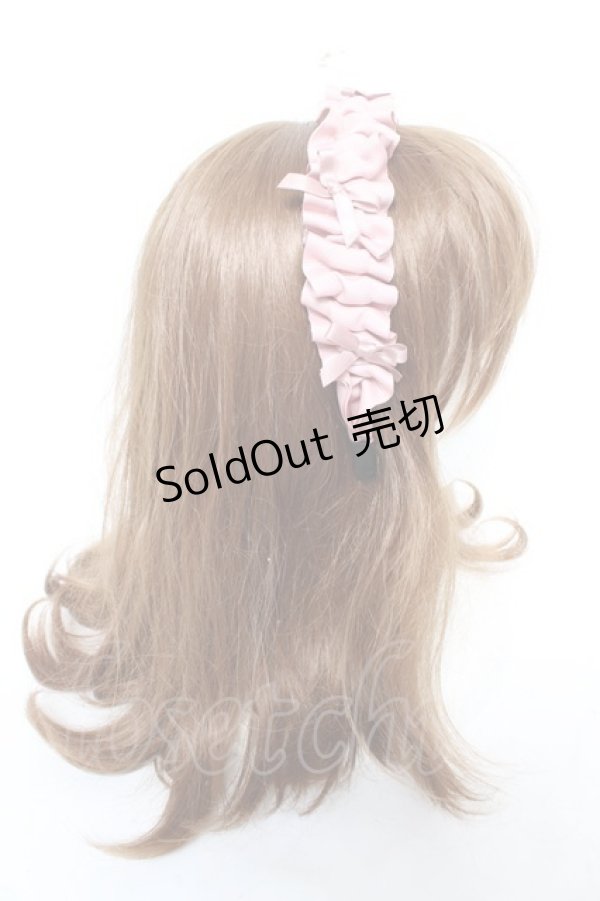 画像3: m petit by misako / ギャザーリボンカチューシャ  中桃 Y-26-02-13-051-LO-AC-SZ-ZY (3)