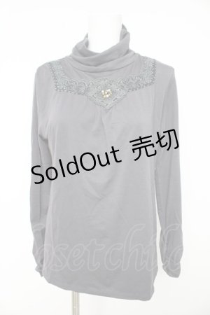 画像: axes femme / 胸元ビジュータートル L グレー Y-26-02-15-050-AX-TO-IG-ZY