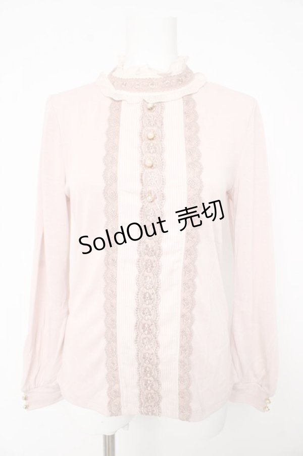 画像1: axes femme / プチスタンドブラウス風インナー M ピンク Y-26-02-15-056-AX-TO-IG-ZY (1)