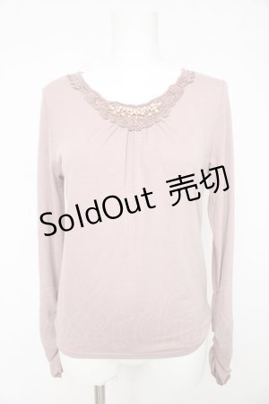 画像: axes femme / パールビーズインナーカットソー M ピンク Y-26-02-15-059-AX-TO-IG-ZS