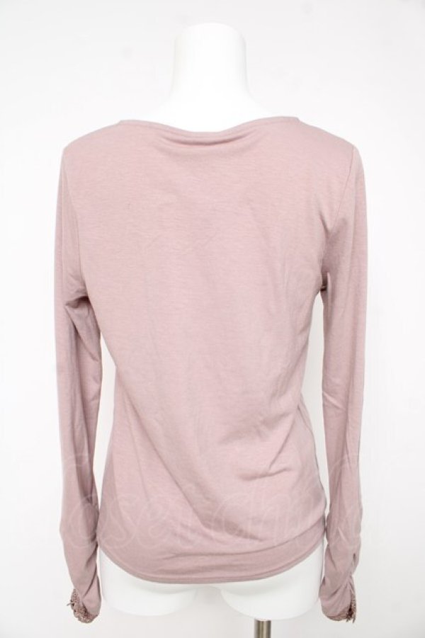 画像2: axes femme / パールビーズインナーカットソー M ピンク Y-26-02-15-059-AX-TO-IG-ZY (2)