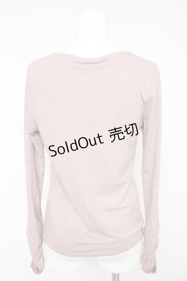 画像2: axes femme / パールビーズインナーカットソー M ピンク Y-26-02-15-059-AX-TO-IG-ZS (2)