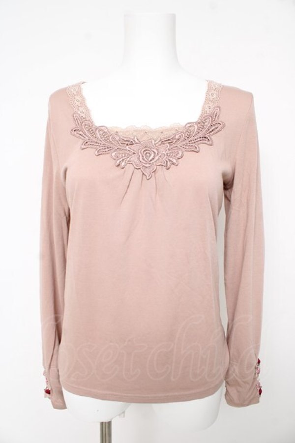 画像1: axes femme / 袖先ガーデンインナー M ピンク Y-26-02-15-060-AX-TO-IG-ZY (1)