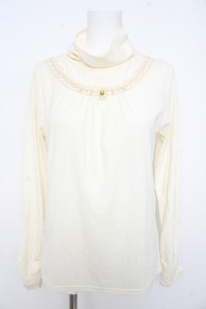 画像: axes femme / ストーン配色ハイネックカットソー M オフシロ Y-26-02-15-007-AX-TO-IG-ZY