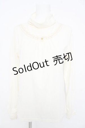 画像: axes femme / ストーン配色ハイネックカットソー M オフシロ Y-26-02-15-007-AX-TO-IG-ZI