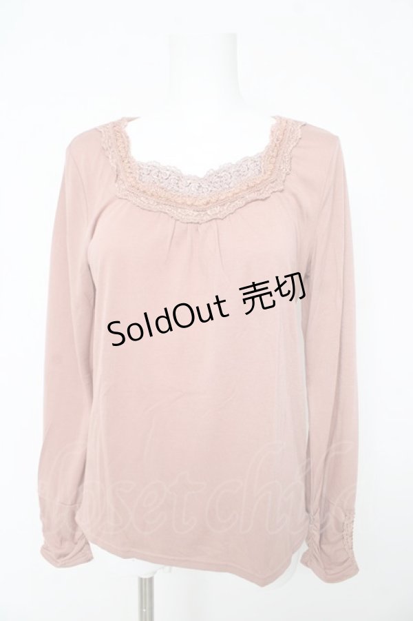 画像1: axes femme / パール使いインナープルオーバー L ピンク Y-26-02-15-065-AX-TO-IG-ZI (1)