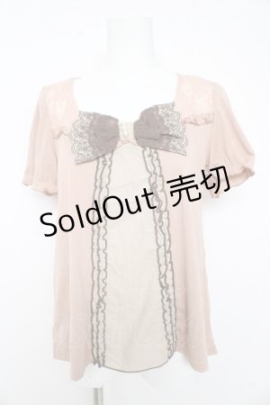 画像: axes femme / BIGリボンパフスリーブトップス M ピンク Y-26-02-15-066-AX-TO-IG-ZS