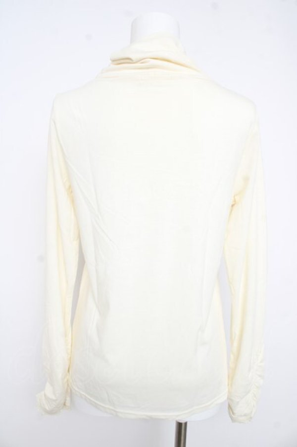 画像2: axes femme / ストーン配色ハイネックカットソー M オフシロ Y-26-02-15-007-AX-TO-IG-ZY (2)