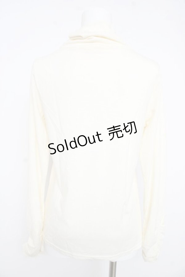 画像2: axes femme / ストーン配色ハイネックカットソー M オフシロ Y-26-02-15-007-AX-TO-IG-ZI (2)