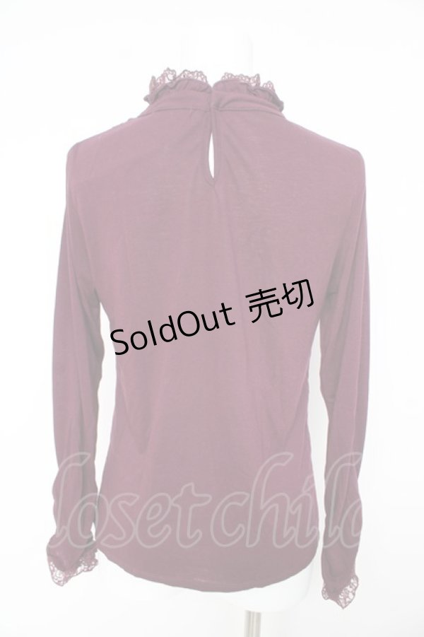 画像2: axes femme / 薔薇コサージュ付きタートル M パープル Y-26-02-15-070-AX-TO-IG-ZS (2)