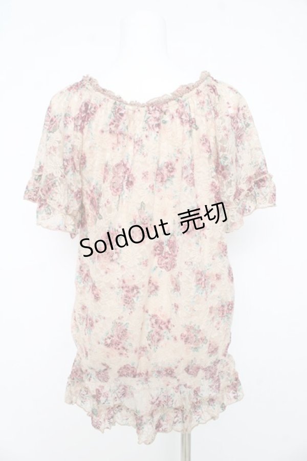 画像2: axes femme / フラワーレースプルオーバー M ベージュ Y-26-02-15-072-AX-TO-IG-ZY (2)