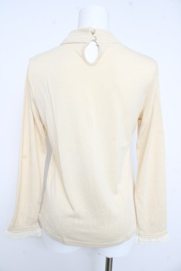 画像2: axes femme / BIGリボンハイネックカットソー M アイボリー Y-26-02-15-008-AX-TO-IG-ZY (2)