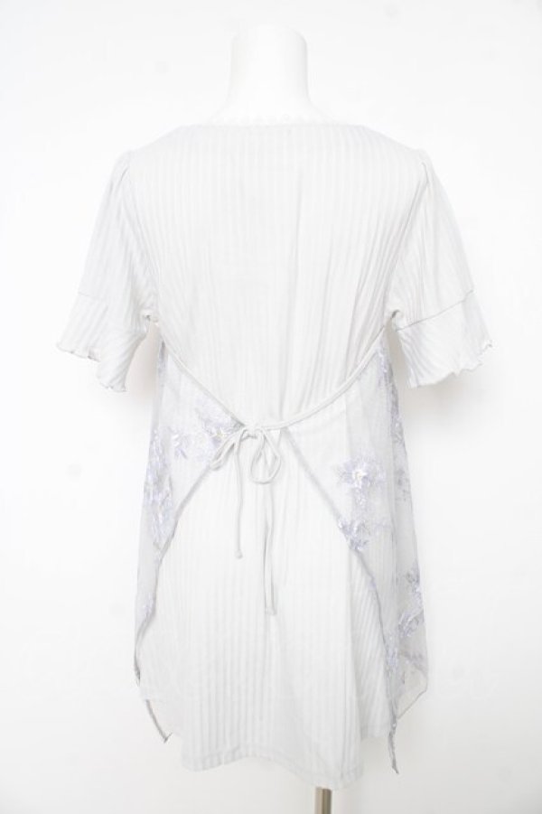 画像2: axes femme / チュール付きチュニック M グレー Y-26-02-15-079-AX-OP-IG-ZY (2)