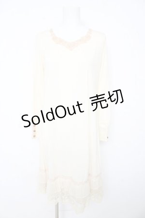 画像: axes femme / カットソーインナーワンピ M アイボリー Y-26-02-15-082-AX-TO-IG-ZY