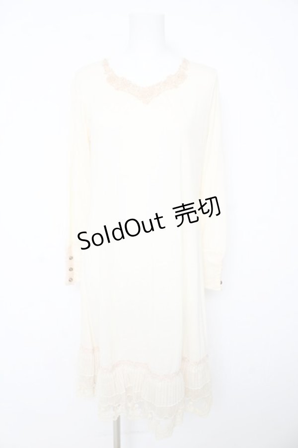 画像1: axes femme / カットソーインナーワンピ M アイボリー Y-26-02-15-082-AX-TO-IG-ZY (1)