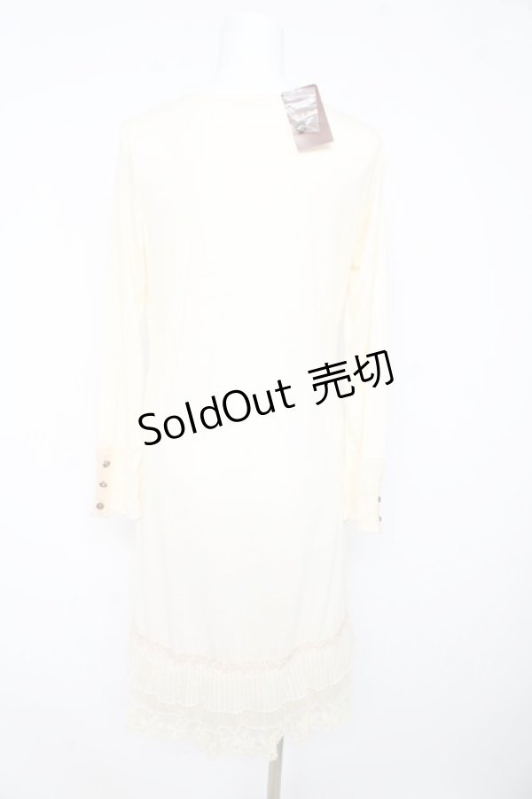 画像2: axes femme / カットソーインナーワンピ M アイボリー Y-26-02-15-082-AX-TO-IG-ZY (2)