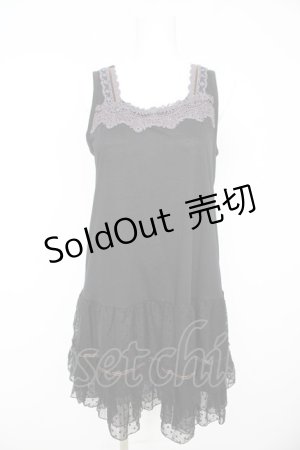 画像: axes femme / ティアードロングタンクトップ M クロ Y-26-02-15-085-AX-TO-IG-ZY