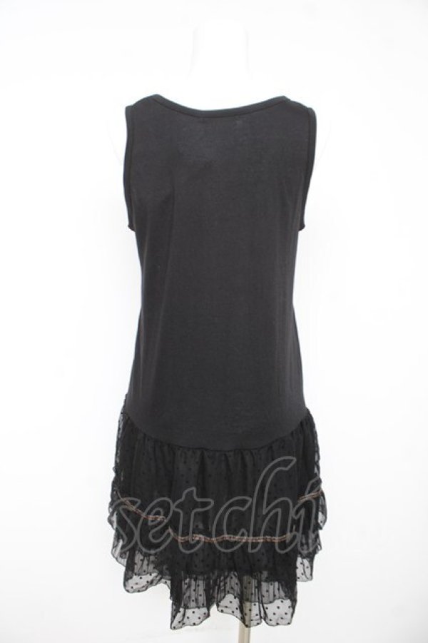 画像2: axes femme / ティアードロングタンクトップ M クロ Y-26-02-15-085-AX-TO-IG-ZY (2)