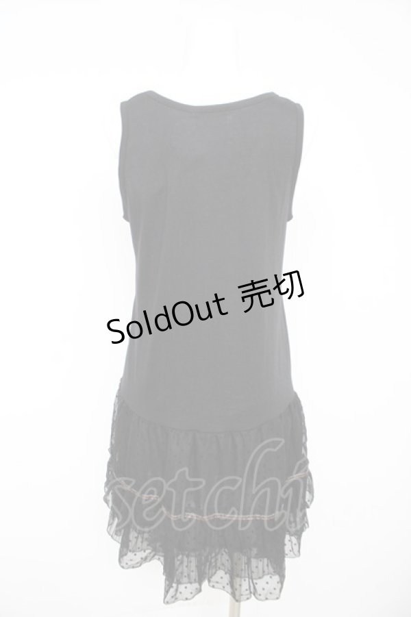 画像2: axes femme / ティアードロングタンクトップ M クロ Y-26-02-15-085-AX-TO-IG-ZY (2)