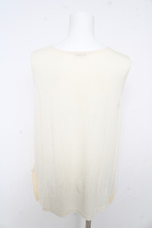 画像2: axes femme / レースシフォンレイヤードタンクトップ M アイボリー Y-26-02-15-086-AX-TO-IG-ZY (2)