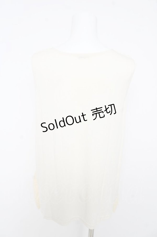 画像2: axes femme / レースシフォンレイヤードタンクトップ M アイボリー Y-26-02-15-086-AX-TO-IG-ZY (2)