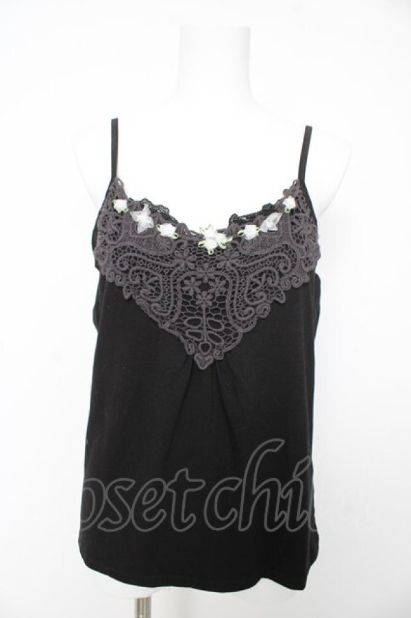 画像1: axes femme / ミニバラキャミソール M 黒 Y-26-02-15-090-AX-TO-SZ-ZY (1)