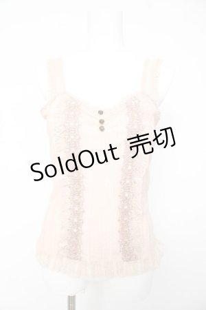 画像: axes femme / ビスチェ風アウタータンク M 淡ピンク Y-26-02-15-091-AX-TO-SZ-ZY