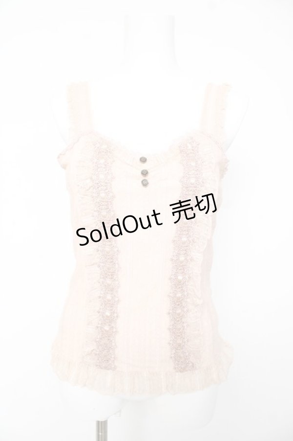 画像1: axes femme / ビスチェ風アウタータンク M 淡ピンク Y-26-02-15-091-AX-TO-SZ-ZY (1)