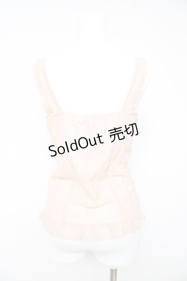 画像2: axes femme / ビスチェ風アウタータンク M 淡ピンク Y-26-02-15-091-AX-TO-SZ-ZY (2)