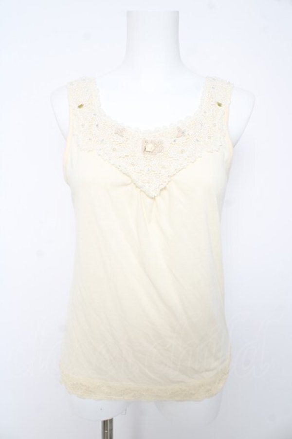 画像1: axes femme / ミニバラタンクトップ M 生成り Y-26-02-15-092-AX-TO-SZ-ZY (1)