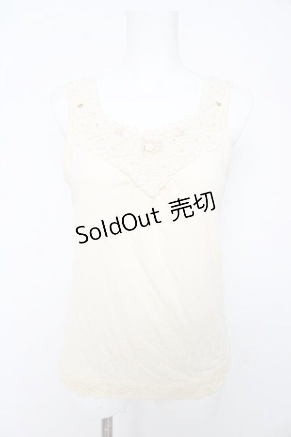 画像1: axes femme / ミニバラタンクトップ M 生成り Y-26-02-15-092-AX-TO-SZ-ZY (1)