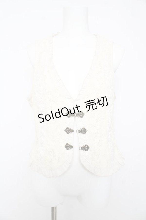 画像1: axes femme / ビットデザインレースベスト M 生成り Y-26-02-15-093-AX-TO-SZ-ZY (1)