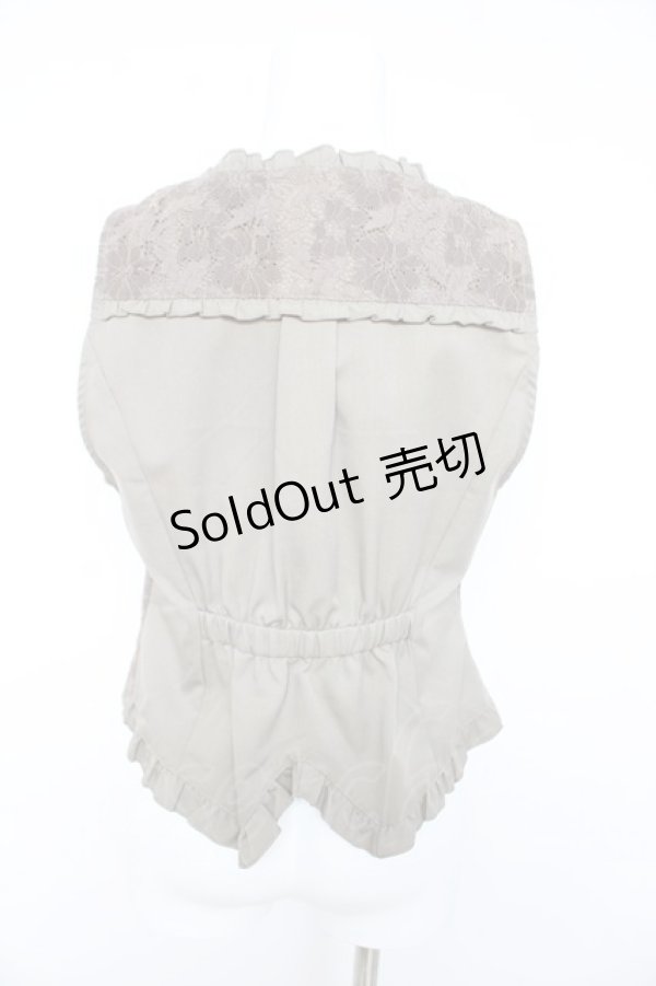 画像2: axes femme / ビットデザインレースベスト M カーキ Y-26-02-15-094-AX-TO-SZ-ZY (2)