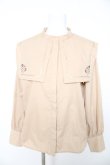 画像1: axes femme / ビッグセーラーロングブラウス F ベージュ Y-26-02-15-095-AX-BL-SZ-ZY (1)