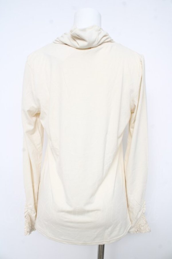 画像2: axes femme / 袖モチーフ付きタートル L 生成り Y-26-02-15-001-AX-TO-IG-ZY (2)