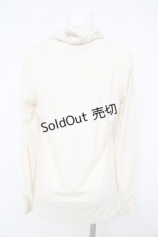 画像2: axes femme / 袖モチーフ付きタートル L 生成り Y-26-02-15-001-AX-TO-IG-ZS (2)