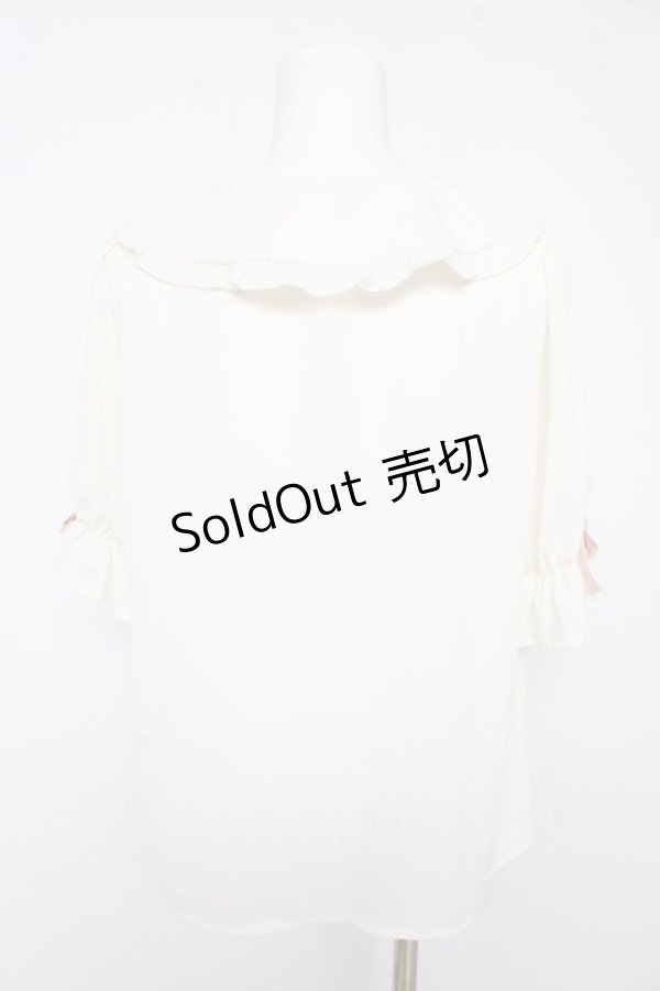 画像2: axes femme kawaii / クマパフェ刺繍ブラウス M 生成り Y-26-02-15-104-AX-BL-SZ-ZY (2)