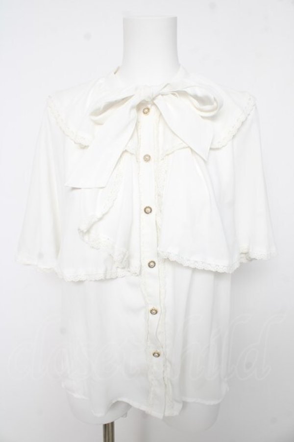 画像1: axes femme kawaii / 3段フリル姫袖ブラウス M 白 Y-26-02-15-105-AX-BL-SZ-ZY (1)