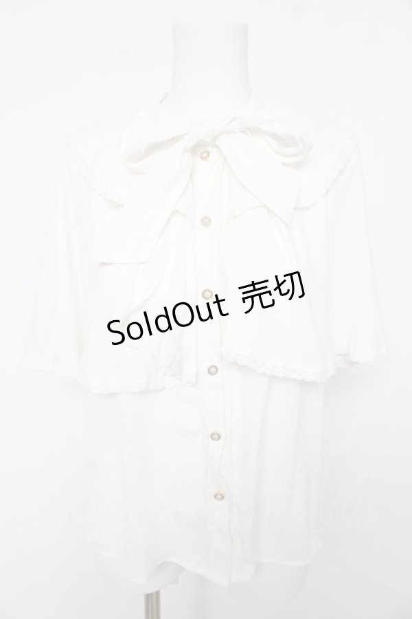 画像1: axes femme kawaii / 3段フリル姫袖ブラウス M 白 Y-26-02-15-105-AX-BL-SZ-ZS (1)