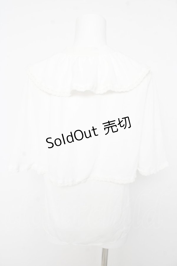 画像2: axes femme kawaii / 3段フリル姫袖ブラウス M 白 Y-26-02-15-105-AX-BL-SZ-ZS (2)